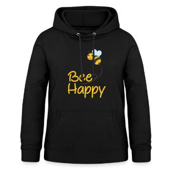 Biene glücklich, Hummel, Biene-Liebhaber, Hummel-Geschenk - Frauen Hoodie - Schwarz - Vorne - AI Model Female 172 light (172cm)