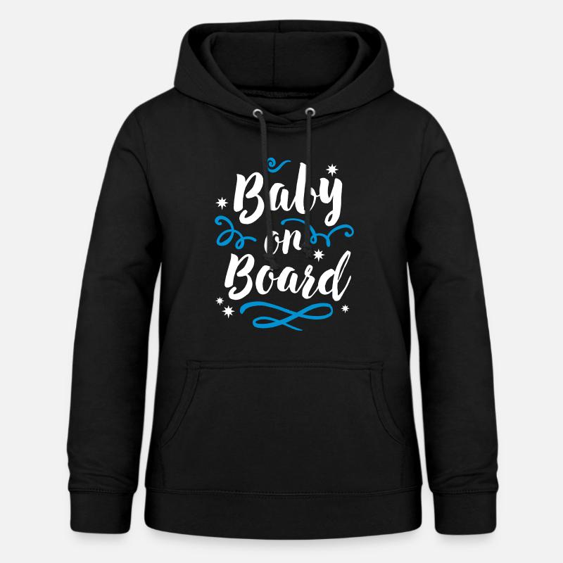 Bébé à bord - annonce de grossesse naissance - Sweat à capuche Femme - noir