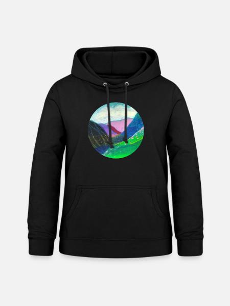 bunte berge - Frauen Hoodie - Schwarz