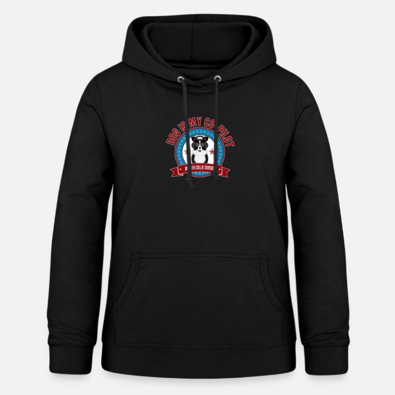 Border Collie est mon copilote - Sweat à capuche Femme - noir