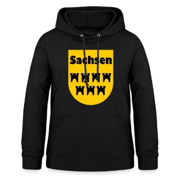 Die Siebenbürger Sachsen - Frauen Hoodie - Schwarz - Vorne - AI Model Female 172 light (172cm)