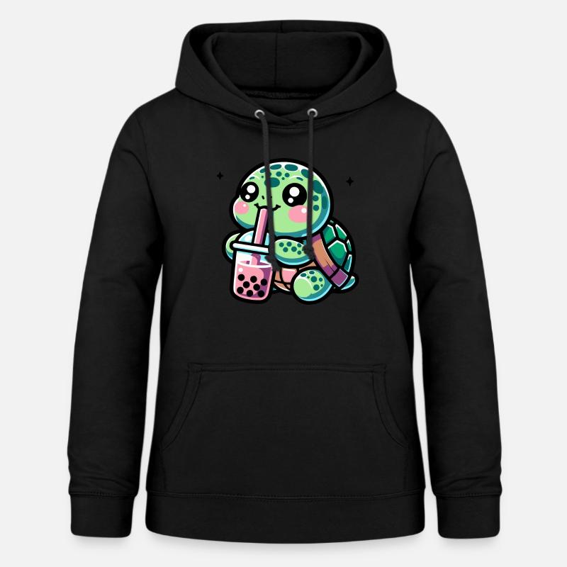 Bubble Tea Turtle Boba Tea Kawaii Gift - Women's Hoodie - black