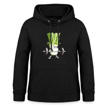 Kreuzheben Lauch - Frauen Hoodie - Schwarz - Vorne - AI Model Female 172 light (172cm)