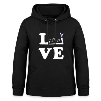Turmspringen Turmspringerin Wasserspringen LOVE - Frauen Hoodie - Schwarz - Vorne - AI Model Female 172 light (172cm)