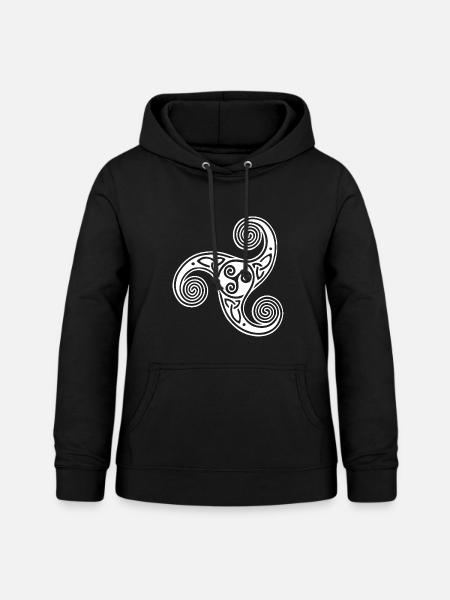 Keltisches Stammessymbol (Weiß) - Frauen Hoodie - Schwarz