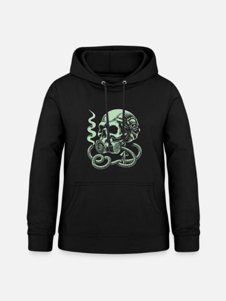 Apokalypse Skull - Frauen Hoodie - Schwarz