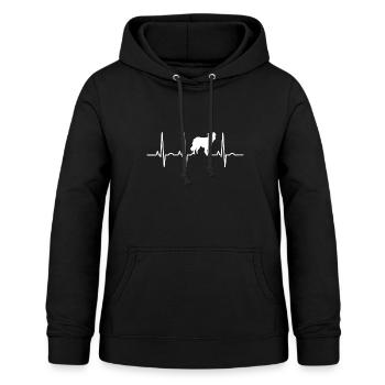 Border Collie Herzschlag EKG Geschenk Hundehalter - Frauen Hoodie - Schwarz - Vorne - AI Model Female 172 light (172cm)