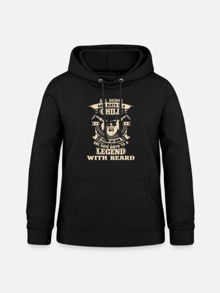 Beardy Beard Bart Man - Frauen Hoodie - Schwarz