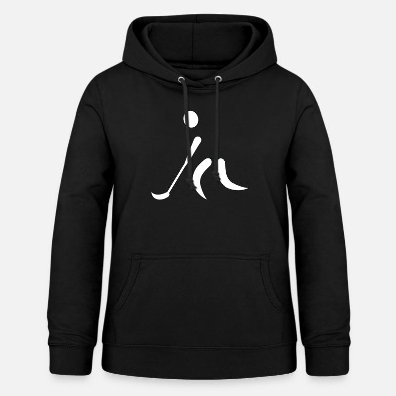 floorball - Felpa con cappuccio da donna - nero