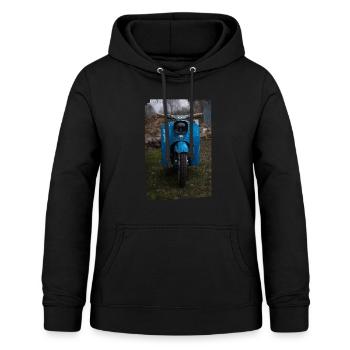 Simson Schwalbe KR51 - Frauen Hoodie - Schwarz - Vorne - AI Model Female 172 light (172cm)