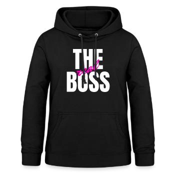 THE REAL BOSS - Women's Hoodie - black - Front - AI Model Female 172 light (172cm)