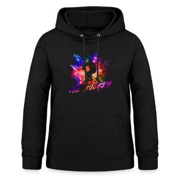 Eishockey - Frauen Hoodie - Schwarz - Vorne - AI Model Female 172 light (172cm)