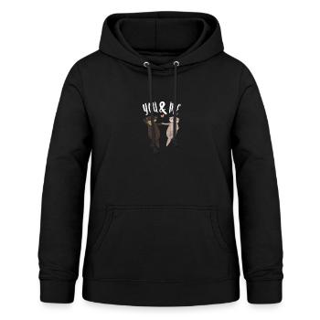 you and me du und ich - Frauen Hoodie - Schwarz - Vorne - AI Model Female 172 light (172cm)