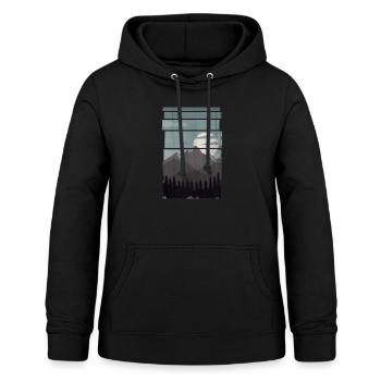 nature - Sweat à capuche Femme - noir - Devant - AI Model Female 172 light (172cm)