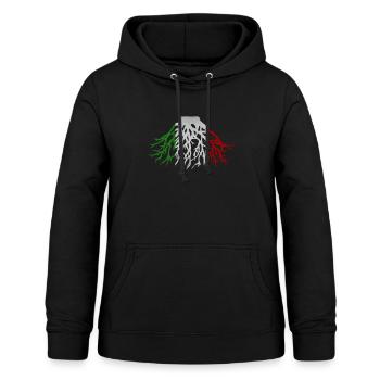 Origines italiennes - origines italiennes - Sweat à capuche Femme - noir - Devant - AI Model Female 172 light (172cm)
