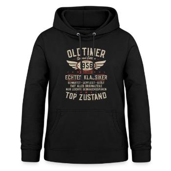 Oldtimer Baujahr 1956 Jahrgang Geburtstag Geschenk - Frauen Hoodie - Schwarz - Vorne - AI Model Female 172 light (172cm)