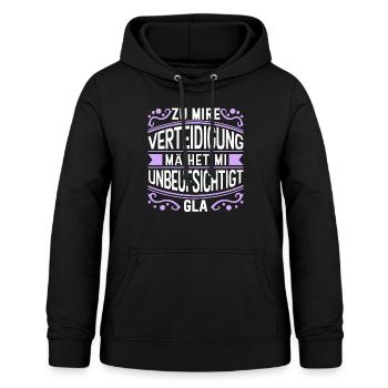 Lustig Unbeaufsichtigt Verteidigung Streich - Frauen Hoodie - Schwarz - Vorne - AI Model Female 172 light (172cm)