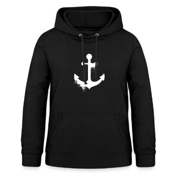 Maritim Meer Anker - Frauen Hoodie - Schwarz - Vorne - AI Model Female 172 light (172cm)