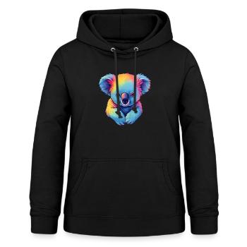 Süßer Koala Bunt Farbenfroh Tier Australien - Frauen Hoodie - Schwarz - Vorne - AI Model Female 172 light (172cm)