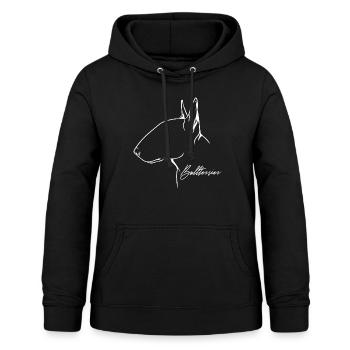 Bull Terrier Profile Dogs Dog Wilsigns - Women's Hoodie - black - Front - AI Model Female 172 light (172cm)