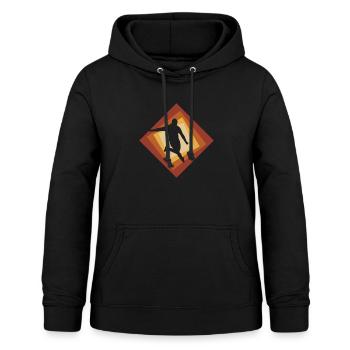 Défenseur Gardien de but Soccer - Sweat à capuche Femme - noir - Devant - AI Model Female 172 light (172cm)