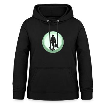 Banque Banquier Wall Street - Sweat à capuche Femme - noir - Devant - AI Model Female 172 light (172cm)