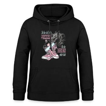 Frau - Prinzessen die den Drachen selber tötet - Frauen Hoodie - Schwarz - Vorne - AI Model Female 172 light (172cm)
