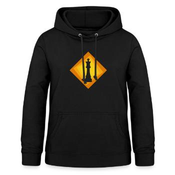 Schach Schachbrett Schachmatt - Frauen Hoodie - Schwarz - Vorne - AI Model Female 172 light (172cm)