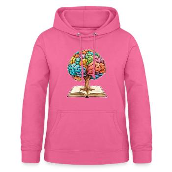 Lesen bildet Mindset Wachstum Kunstwerk Baum - Frauen Hoodie - Pink - Vorne - AI Model Female 172 light (172cm)