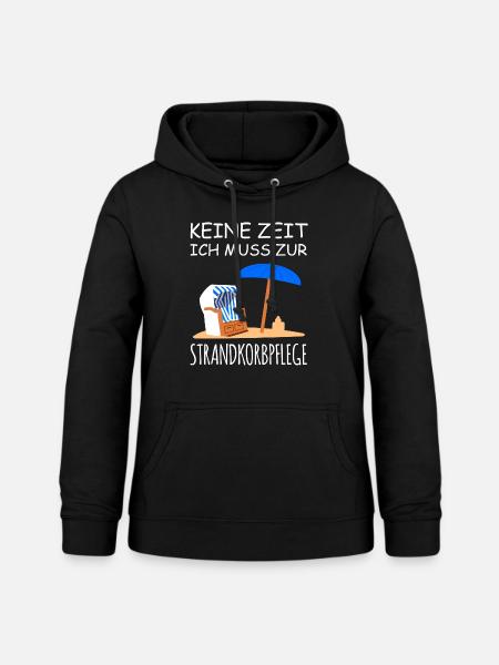 Strandkorb Urlaub - Frauen Hoodie - Schwarz
