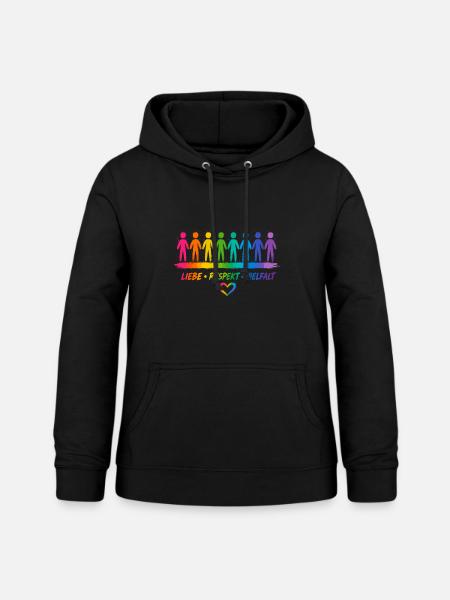Buntes Diversity & Pride Design - Frauen Hoodie - Schwarz