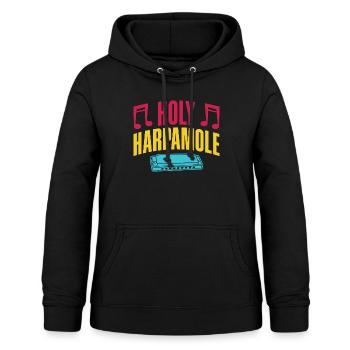Funny Harmonica Player Holy Harpamole Harmonica - Frauen Hoodie - Schwarz - Vorne - AI Model Female 172 light (172cm)