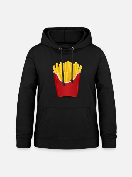 Pommes Frites - Frauen Hoodie - Schwarz