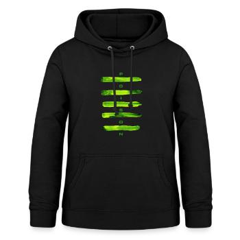 Poison Design (Giftgrün) - Frauen Hoodie - Schwarz - Vorne - AI Model Female 172 light (172cm)