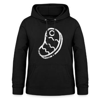 viande - Sweat à capuche Femme - noir - Devant - AI Model Female 172 light (172cm)