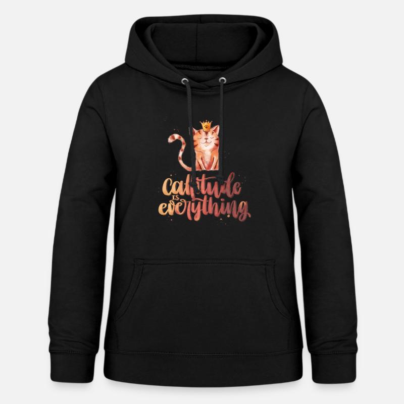 Cattitude is everything! - Women's Hoodie - black