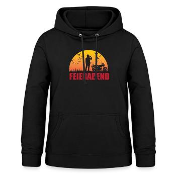 Feierabend Bier und Simson - Frauen Hoodie - Schwarz - Vorne - AI Model Female 172 light (172cm)