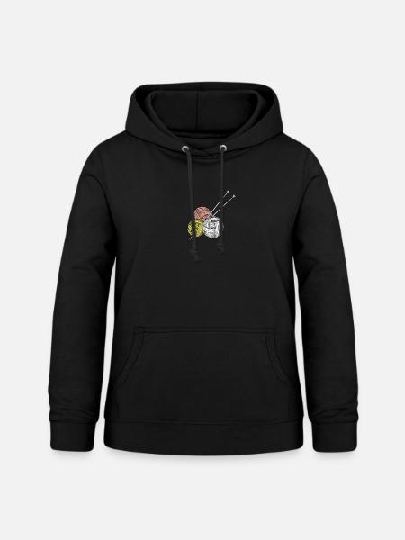 Stricken Handarbeit Garn - Frauen Hoodie - Schwarz
