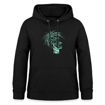 Manga Junge - Frauen Hoodie - Schwarz - Vorne - AI Model Female 172 light (172cm)