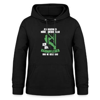 Baumklettern Baumpfleger Arborist Baumkletterer - Frauen Hoodie - Schwarz - Vorne - AI Model Female 172 light (172cm)