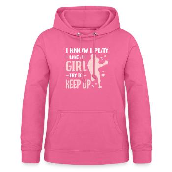 Joueurs de crosse - Sweat à capuche Femme - rose - Devant - AI Model Female 172 light (172cm)