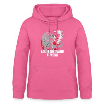 Dinosaure Dinosaure adulte - Sweat à capuche Femme - rose - Devant - AI Model Female 172 light (172cm)
