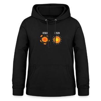 Fisica Phyiker Fisica Nucleare - Felpa con cappuccio da donna - nero - Fronte - AI Model Female 172 light (172cm)