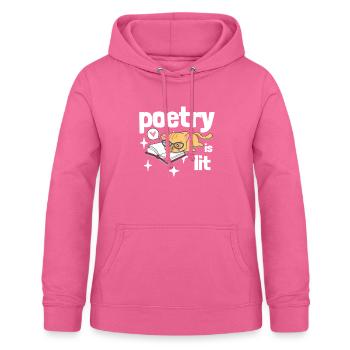 Poetry Is Lit - Frauen Hoodie - Pink - Vorne - AI Model Female 172 light (172cm)