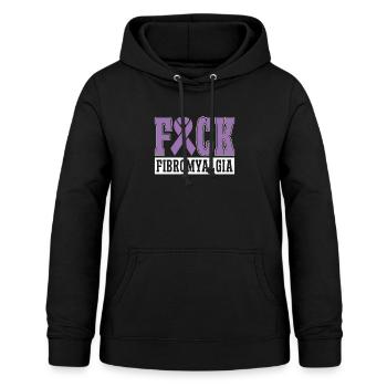 Fibromyalgie Rhumatisme - Sweat à capuche Femme - noir - Devant - AI Model Female 172 light (172cm)