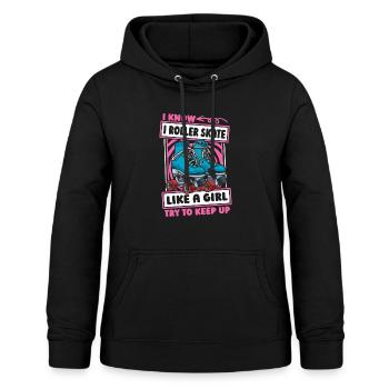 Roller skating Roller skating - Women's Hoodie - black - Front - AI Model Female 172 light (172cm)