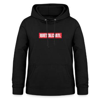 Calendrier aztèque - Quetzalcoatl - Sweat à capuche Femme - noir - Devant - AI Model Female 172 light (172cm)