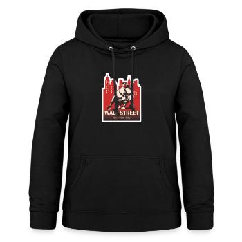 NY Stock Exchange Bull - Frauen Hoodie - Schwarz - Vorne - AI Model Female 172 light (172cm)