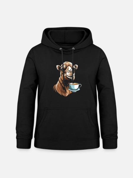 Kamel Kaffee - Frauen Hoodie - Schwarz
