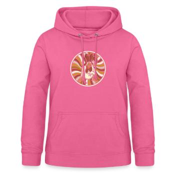 Poule de poulet - Sweat à capuche Femme - rose - Devant - AI Model Female 172 light (172cm)
